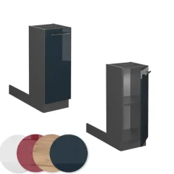 Kücheninsel Fame-Line Dunkelblau Hochglanz 30 cm ohne Arbeitsplatte Vicco