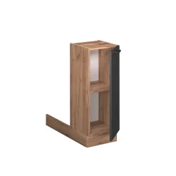 Kücheninsel Fame-Line Dunkelgrau 30 cm ohne Arbeitsplatte Vicco