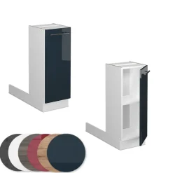 Kücheninsel Fame-Line Dunkelblau Hochglanz 30 cm ohne Arbeitsplatte Vicco