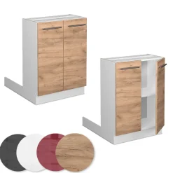 Kücheninsel Fame-Line Goldkraft Eiche 60 cm ohne Arbeitsplatte Vicco