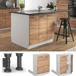 Kücheninsel Fame-Line Goldkraft Eiche 60 cm ohne Arbeitsplatte Vicco