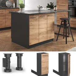 Kücheninsel Fame-Line Goldkraft Eiche 30 cm ohne Arbeitsplatte Vicco