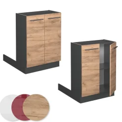 Kücheninsel Fame-Line Goldkraft Eiche 60 cm ohne Arbeitsplatte Vicco