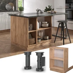 Kücheninsel Fame-Line Goldkraft Eiche 60 cm ohne Arbeitsplatte Vicco