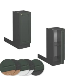 Kücheninsel Fame-Line Grün-Gold Landhaus 30 cm ohne Arbeitsplatte Vicco