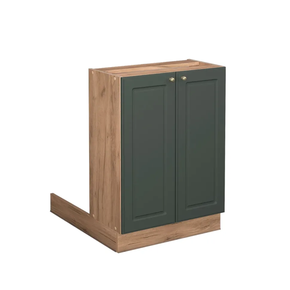 Kücheninsel Fame-Line Grün-Gold Landhaus 60 cm ohne Arbeitsplatte Vicco