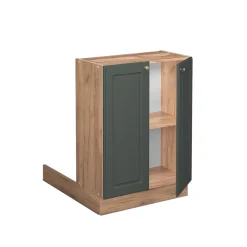 Kücheninsel Fame-Line Grün-Gold Landhaus 60 cm ohne Arbeitsplatte Vicco