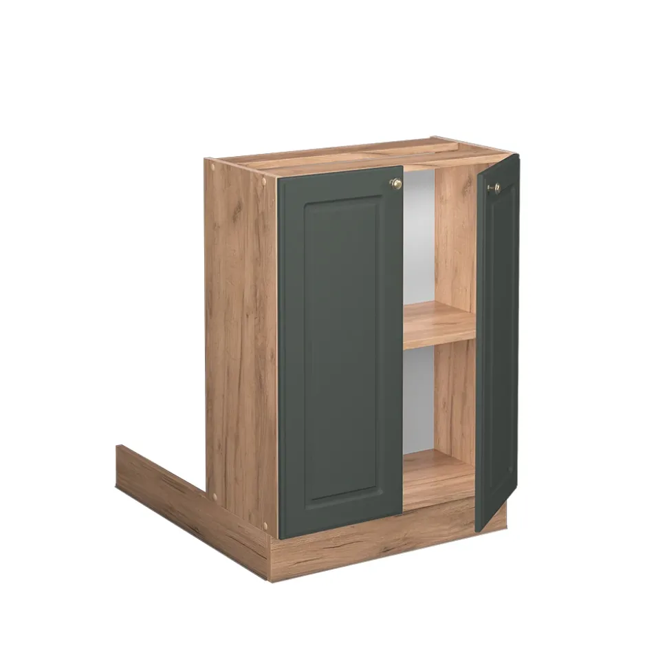 Kücheninsel Fame-Line Grün-Gold Landhaus 60 cm ohne Arbeitsplatte Vicco