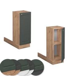 Kücheninsel Fame-Line Grün-Gold Landhaus 30 cm ohne Arbeitsplatte Vicco