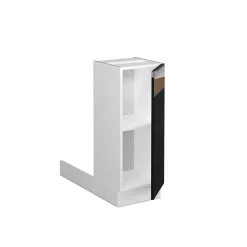 Kücheninsel Fame-Line Schwarz Eiche hochglanz 30 cm ohne Arbeitsplatte Vicco