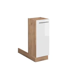 Kücheninsel Fame-Line Weiß Hochglanz 30 cm ohne Arbeitsplatte Vicco