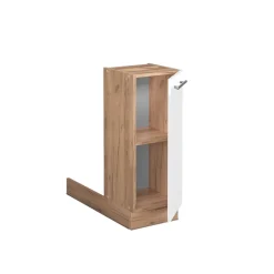 Kücheninsel Fame-Line Weiß Hochglanz 30 cm ohne Arbeitsplatte Vicco