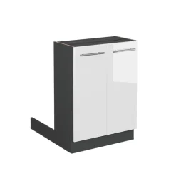 Kücheninsel Fame-Line Weiß Hochglanz 60 cm ohne Arbeitsplatte Vicco