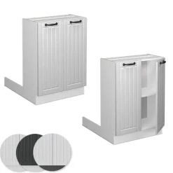 Kücheninsel Fame-Line Weiß Landhaus 60 cm ohne Arbeitsplatte Vicco