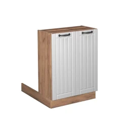 Kücheninsel Fame-Line Weiß Landhaus 60 cm ohne Arbeitsplatte Vicco