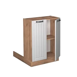 Kücheninsel Fame-Line Weiß Landhaus 60 cm ohne Arbeitsplatte Vicco