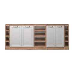 Küchenschrank für Dachschrägen R-Line Weiß Landhaus 215 cm 5er Set Vicco