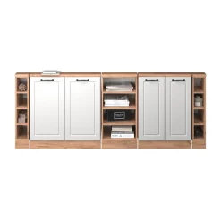 Küchenschrank für Dachschrägen R-Line Weiß Landhaus 215 cm 5er Set Vicco