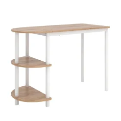 Küchentisch Freetown Goldkraft Eiche/Weiß 110 x 50 cm mit offene Ablagen Vicco