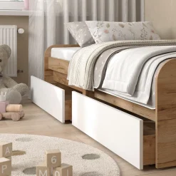 Kinderbett Clario Weiß/Artisan 90x200 cm ohne Matratze Vicco