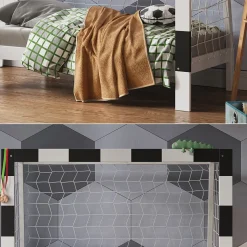 Kinderbett Football goal Weiß 80x160 cm ohne Matratze Vitalispa