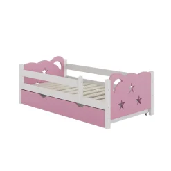 Kinderbett Jessica Rosa 70x140 cm mit Schublade, ohne Matratze Vitalispa