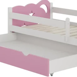 Kinderbett Jessica Rosa 70x140 cm mit Schublade, ohne Matratze Vitalispa