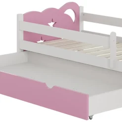 Kinderbett Jessica Rosa 80x160 cm mit Schublade, ohne Matratze Vitalispa