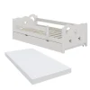 Kinderbett Jessica Weiß 80x160 cm mit Schublade und Matratze Vitalispa