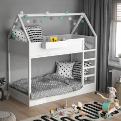 Kinderbettregal Weiß 60 x 15 cm Vitalispa