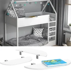 Kinderbettregal Weiß 60 x 20 cm Vitalispa