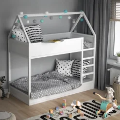 Kinderbettregal Weiß 60 x 20 cm Vitalispa