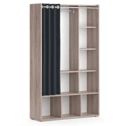 Kinderkleiderschrank Luigi Sonoma 105.8 x 178.1 cm mit Vorhang-Kleiderstange Vicco