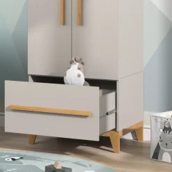 Kinderkleiderschrank Malia Cashmere/Eiche 70 x 186.8 cm Vitalispa