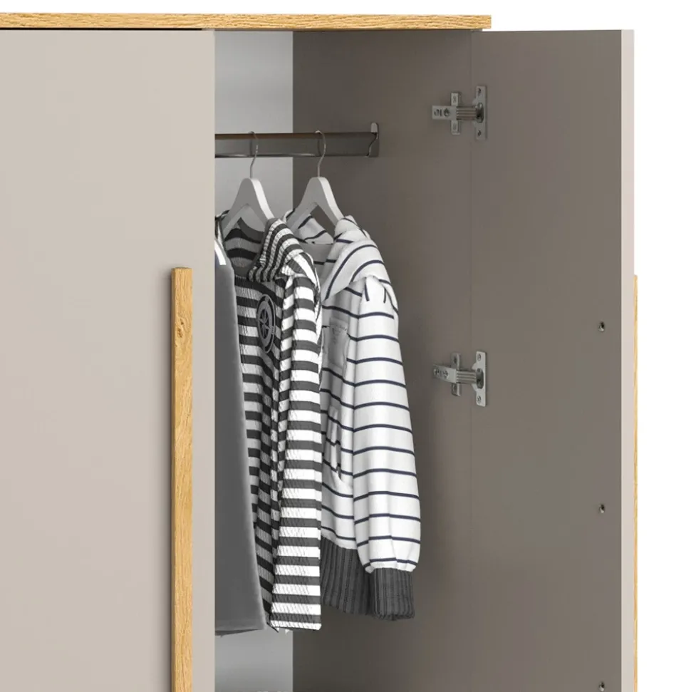 Kinderkleiderschrank Malia Cashmere/Eiche 70 x 120 cm Vitalispa