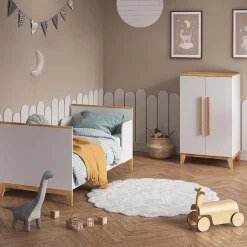 Kinderkleiderschrank Malia Weiß 70 x 120 cm Vitalispa