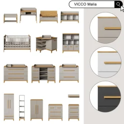 Kinderkleiderschrank Malia Weiß 70 x 120 cm Vitalispa