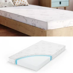 Kindermatratze Weiß 70 x 140 cm H2 Härtegrad Vitalispa