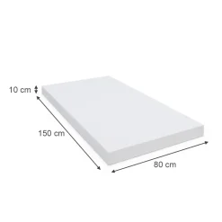 Kindermatratze Weiß 80 x 150 cm H2 Härtegrad Vitalispa