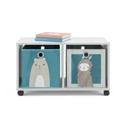 Kinderregal Weiß 72 x 42.4 cm mit 2 Faltboxen Vicco