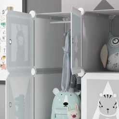 Kinderregal Andy Grau 74.5 x 110 cm 6 Fächer (Panda) Vicco