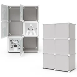 Kinderregal Andy Grau 74.5 x 110 cm 6 Fächer (Panda) Vicco