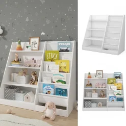 Kinderregal Conny Weiß 90 x 80.5 cm mit großen Ablagen Vicco