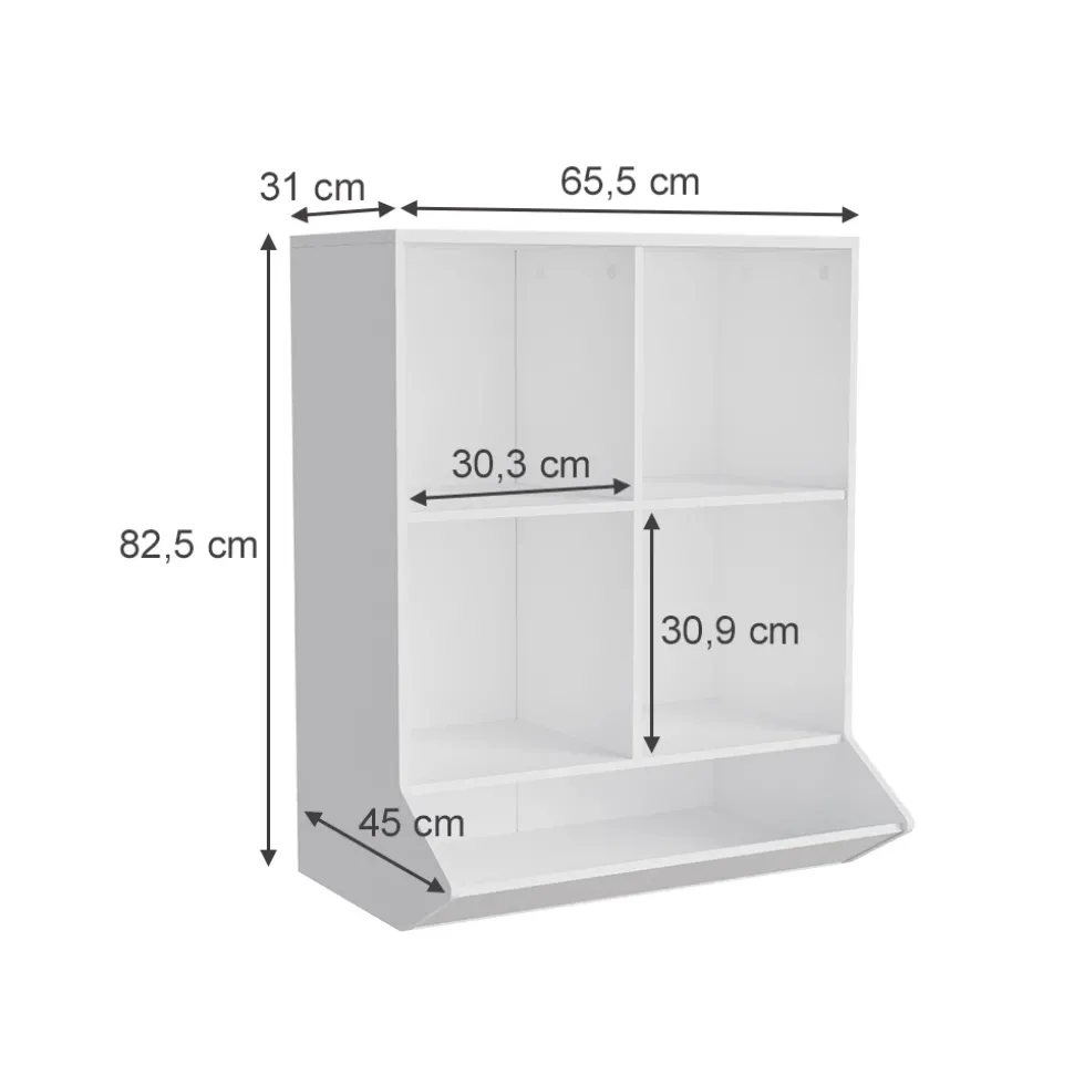 Kinderregal Conny Weiß 65.5 x 82.5 cm Vicco
