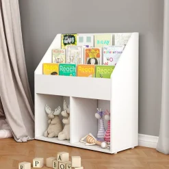 Kinderregal Conny Weiß 72 x 79 cm mit großen Ablagen Vicco