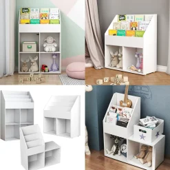 Kinderregal Conny Weiß 72 x 79 cm mit großen Ablagen Vicco