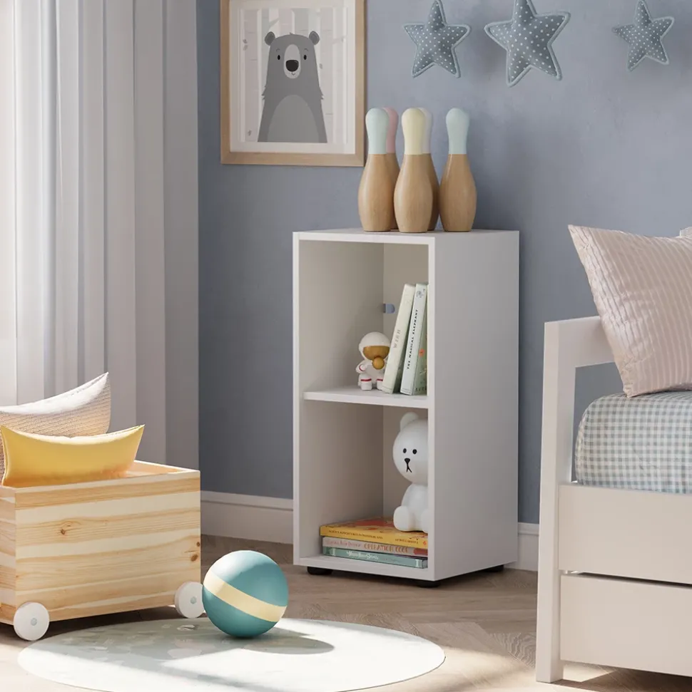 Kinderregal Estell Weiß 36.2 x 72.9 cm 2 Fächer Vicco