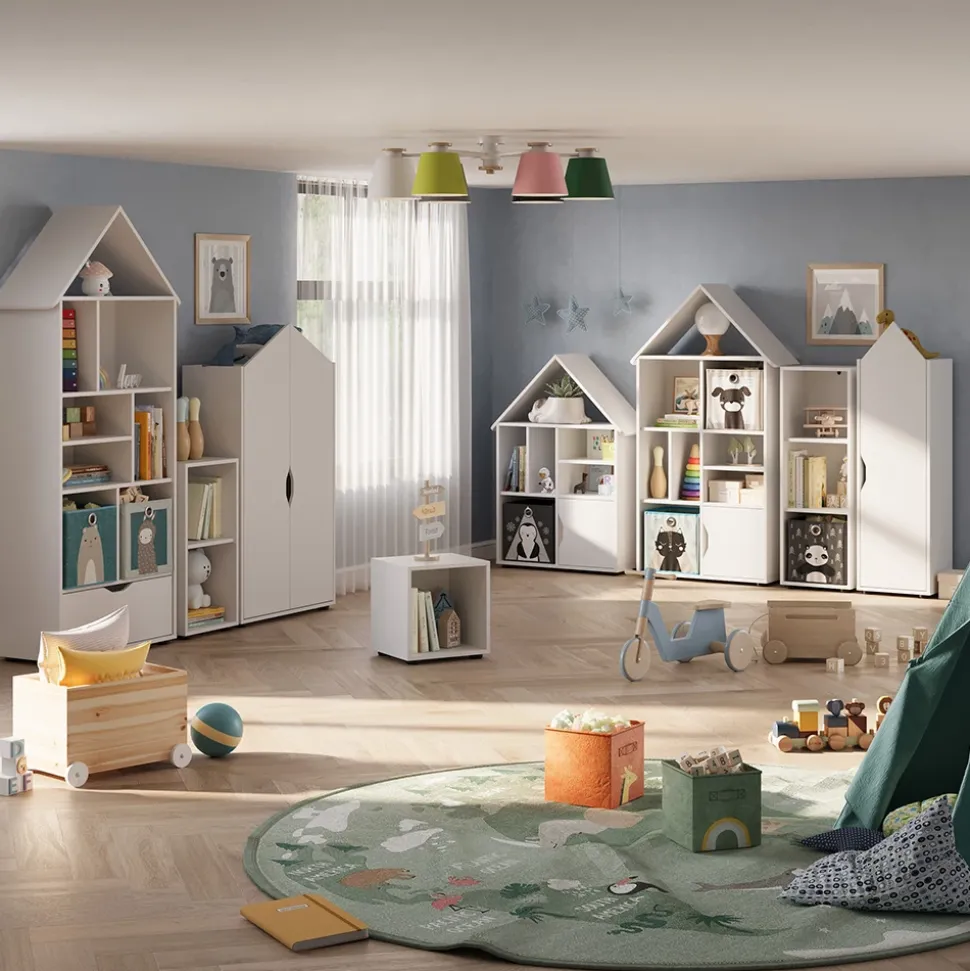 Kinderregal Estell Weiß 36.2 x 72.9 cm 2 Fächer Vicco