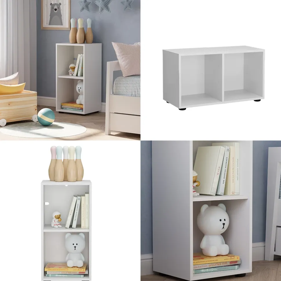 Kinderregal Estell Weiß 36.2 x 72.9 cm 2 Fächer Vicco