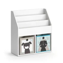 Kinderregal Luigi Weiß 72 x 79 cm mit 2 Faltboxen opt.4 Vicco